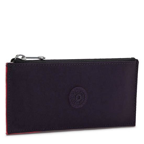 Kipling BrionClassic Card Case Bags Pink Purple Block | CA 2050WN